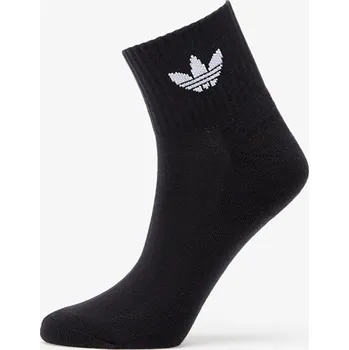 Pánské ponožky Ponožky adidas Mid Ankle 3-Pack Sock Black 46-48