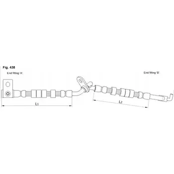 Brzdová hadice Starline HA ST.1245 flexibilní brzdová hadice starline