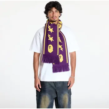 Šála Šála A BATHING APE Jacquard Bape Logo Long Scarf M Purple Universal