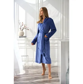 Dámské noční prádlo DÁMSKÝ ŽUPAN DLOUHÝ 2510 L&L Námořnictvo M