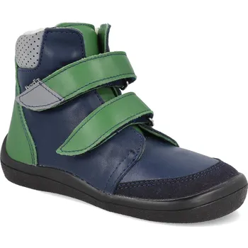 Dívčí zimní obuv Barefoot dětské zimní boty Beda - Jacob s okopem modrozelené Velikost: 38