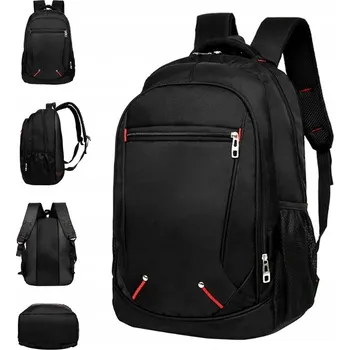 Školní batoh černý velký syntetický 30 l s kapsami