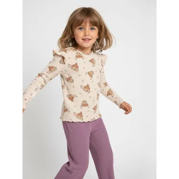 Dívčí tričko Sinsay - Tričko s dlouhými rukávy Bambi - béžová - 548GP-80X - 548GP-80X-104