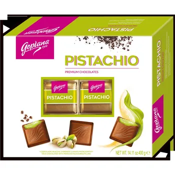Bonbon Goplana Čokoládové Bonbóny Pistachio Pistáciové Bonbóny z mléčné čokolády 400g