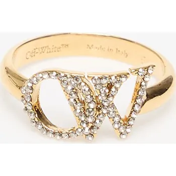 Off-White Ow Ring With Strass Gold/ Silver 54