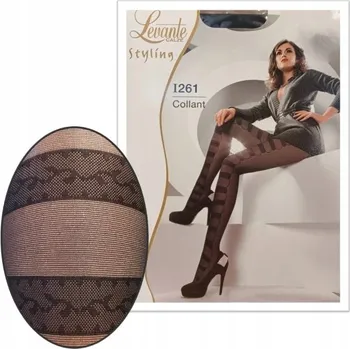 Dámské punčochy Levante punčocháče VZOROVANÉ 40 DEN vel. 2/M černé