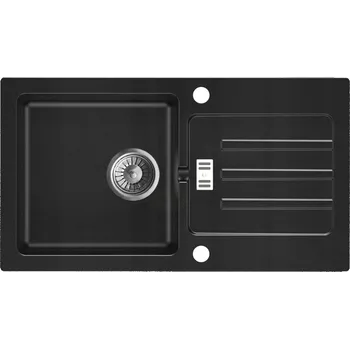 Granitový dřez Jednokomorový granitový dřez Moderno Martha 40 černý