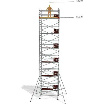 Lešení Hliníkové lešení Klimatek - výška 13,2 m - 2,5 m x 1,45 m (d/š)