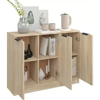 Komoda Komoda, 3 dvéřová, dřevo, dub sonoma, JOHAN NEW 005