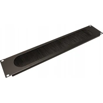 Zabezpečení domácnosti Kartáčová průchodka do racku Value 19" 2U černá