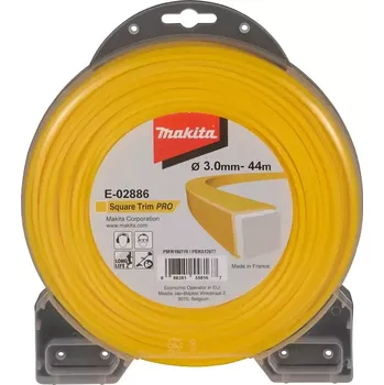 Struna do sekačky E-02886 Struna nylonová Pro 3,0mm, 44m, žlutá, hranatá Makita