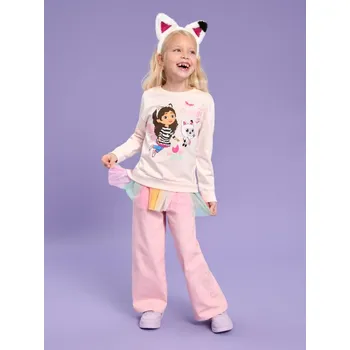 Dívčí mikina Sinsay - Mikina Gabby's Dollhouse - krémová - 821CI-01X - 821CI-01X-134