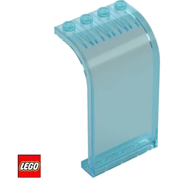 Stavebnice LEGO LEGO® Dílky LEGO Průhledný Zaoblený Panel 3x4x6 Střecha / 2571 35251 Barva: Světle-Modrá-Průhledná 2571