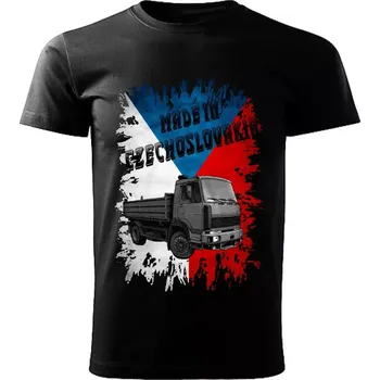 Pánské tričko Pánské tričko černé Made in Czechoslovakia legendy VZOR č. 13 LIAZ FZ 3XL (tričko Made in Czechoslovakia Československé legendy veteránů)
