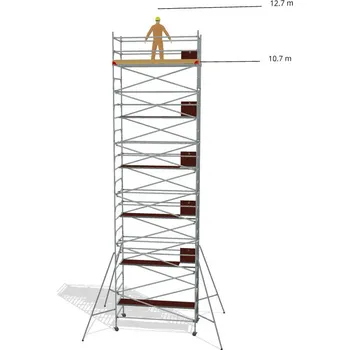 Lešení Hliníkové lešení Klasiko - výška 12,7 m - 3,2 m x 1,45 m (d/š)