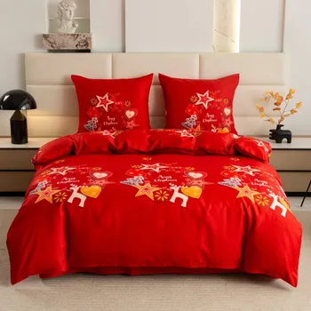 Povlečení Vánoční ložní povlečení s vánočními ozdobami PGJ-31 Rozměr ložního povlečení: Šířka x Délka: 140x200cm + 1ks 70x80 cm