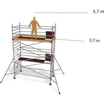 Lešení Hliníkové lešení Klimatek - výška 5,7 m - 3,2 m x 1,45 m (d/š)