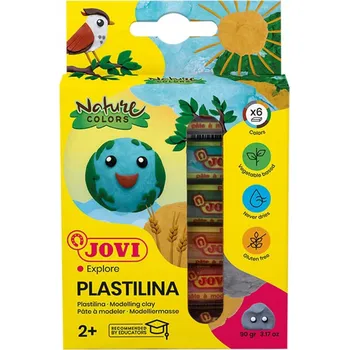 Modelovací hmota Plastelína Nature JOVI 6 barev