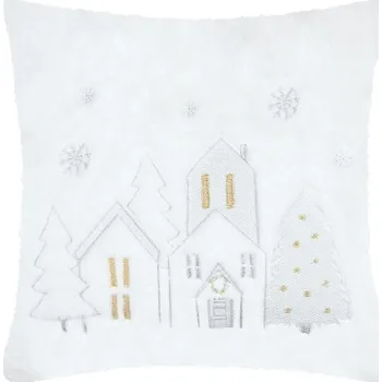 Dekorativní polštářek STOF Vánoční polštář HOHOHO, nadýchaný, 45 × 45 cm