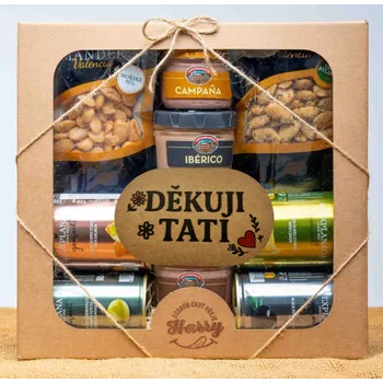 Dárková krabička VELKÁ DÁRKOVÁ SADA OLIVY+PAŠTIKY+MANDLE děkuji tati (VELKÁ DÁRKOVÁ SADA OLIVY+PAŠTIKY+MANDLE děkuji tati)