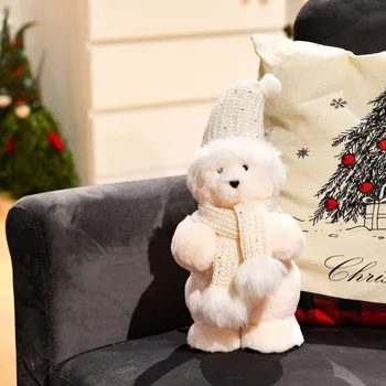 Vánoční dekorace Vánoční dekorace medvídek, 30 cm, bílá 43731