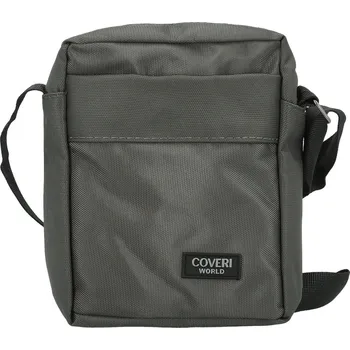 Trendy pánská textilní crossbody taška Coveri Tamir, šedá