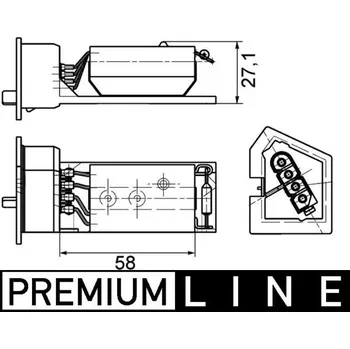 Odpor, vnitřní tlakový ventilátor MAHLE ABR 11 000P