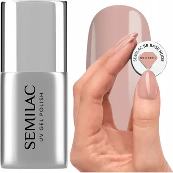 Lak na nehty SEMILAC Kaučuková báze pod hybridní laky Be Beautiful - Nude 7 ml