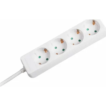 Prodlužovací kabel White Rebel Rebel 4 německé zásuvky, 1,5 m dlouhé (3x1.0) bez přepínače