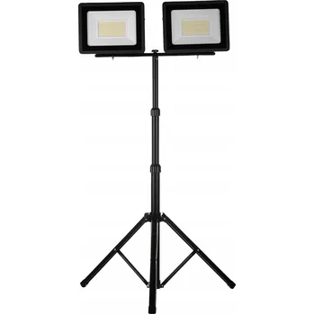 LED reflektor na stativu 2x50W přenosný černý