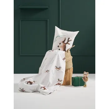 Povlečení Sinsay - Sada povlečení s motivem sobů - bílá - 135GU-00X - 135GU-00X-ONE