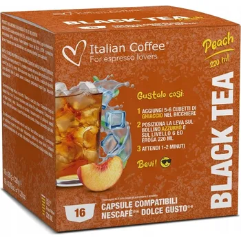 Kapsle do Dolce Gusto Italian Coffee BlackTea Peach 16 ks