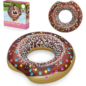 Nafukovací kruh Nafukovací plážový kruh na plavání hnědý Donut 107 cm BESTWAY