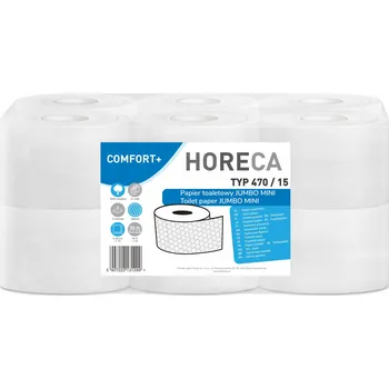 Toaletní papír Toaletní papír HOTELOVÝ BÍLÝ MINI JUMBO HORECA Balení 12 rolí