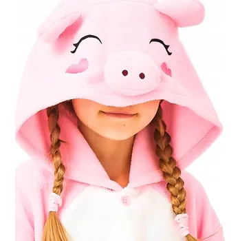 Karnevalový kostým Pyžamo Overal Kigurumi Kostým Růžové Prasátko Dětské 95 - 105 cm