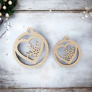 Vánoční ozdoba Vánoční ozdoba srdce Barva: Přírodní, Velikost: 6 cm