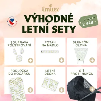 Kojenecká souprava Emitex Letní set Pure Nature vel.L