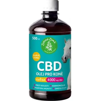Zelená Země, s.r.o. CBD olej pro koně Extra 4000mg, 500ml