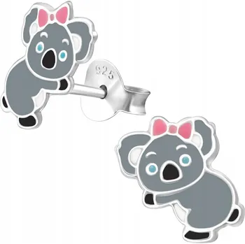 Náušnice STŘÍBRNÉ NÁUŠNICE PRO DĚTI KOALA STŘÍBRO