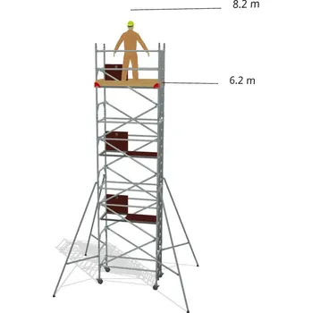 Lešení Hliníkové lešení Klasiko - výška 8,2 m - 1,8 m x 0,85 m (d/š)