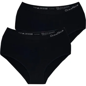 Dámské spodní prádlo Dámské bezešvé kalhotky GreeNice - 6011( 2 ks v balení ) Barva: Černá, Velikost: XL/XXL