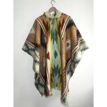 Dámské pončo Pončo (lamí vlna, Ekvádor, vzor I)