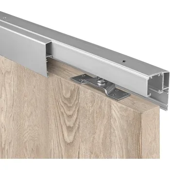 Interiérové dveře SC - POSUVNÝ SYSTÉM SERIES 100 SILENT S 40 KG SP s oboustranným krytem na profil SC – posuvný systém 100 SILENT S pro dvoukřídlé dveře 2D 4000/40 SP s oboustranným krytem STM - Stříbrná matná