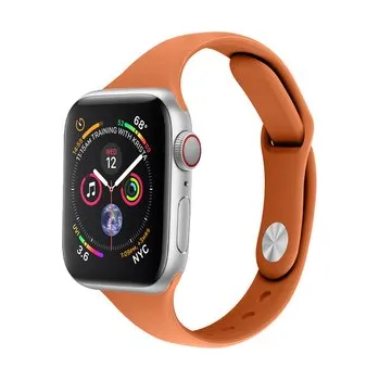 Chytré hodinky Silikonový tenký řemínek pro Apple Watch 42/44/45/46/49mm,Oranžový