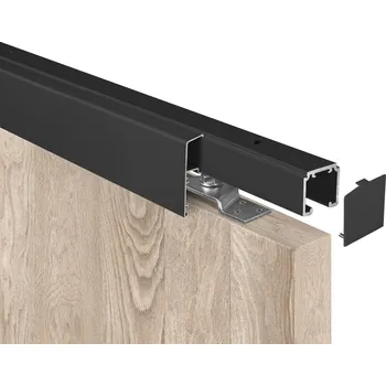 Interiérové dveře SC - POSUVNÝ SYSTÉM SERIES 100 SILENT S 40 KG SP s krytem na profil SC – posuvný systém 100 SILENT S pro dvoukřídlé dveře 2D 3000/40 SP2 s krytem BS - Černá matná