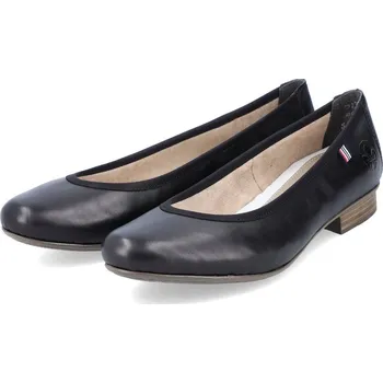 Dámské lodičky Dámská kožená lodička 51994-01 Rieker černá Barva: schwarz, Velikost: 37