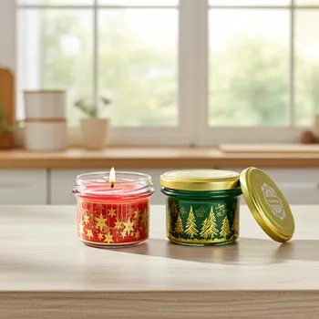 vonný vosk SCHMINKA Výhodná sada sójových svíček - Vánoční čas + Silvestrovská noc