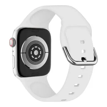 Chytré hodinky Jednobarevný řemínek s přezkou pro Apple Watch 38/40/41/42(S10)mm,Bílá