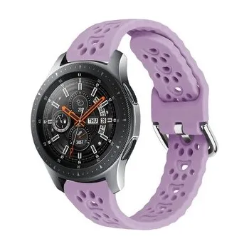 Chytré hodinky Řemínek s perforovanými pacičkami a přezkovým zapínáním 22mm,Levandulový