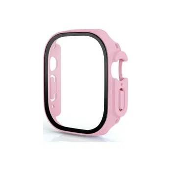 Chytré hodinky Ochranné pouzdro se sklíčkem pro Apple Watch 49mm,Světle růžový